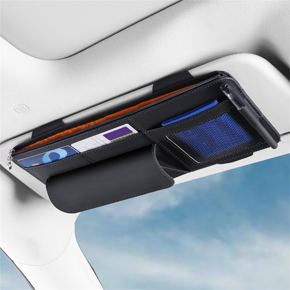 Edc Carry Pen - Car Sun Visor Multi-Pocket Storage Organizer,