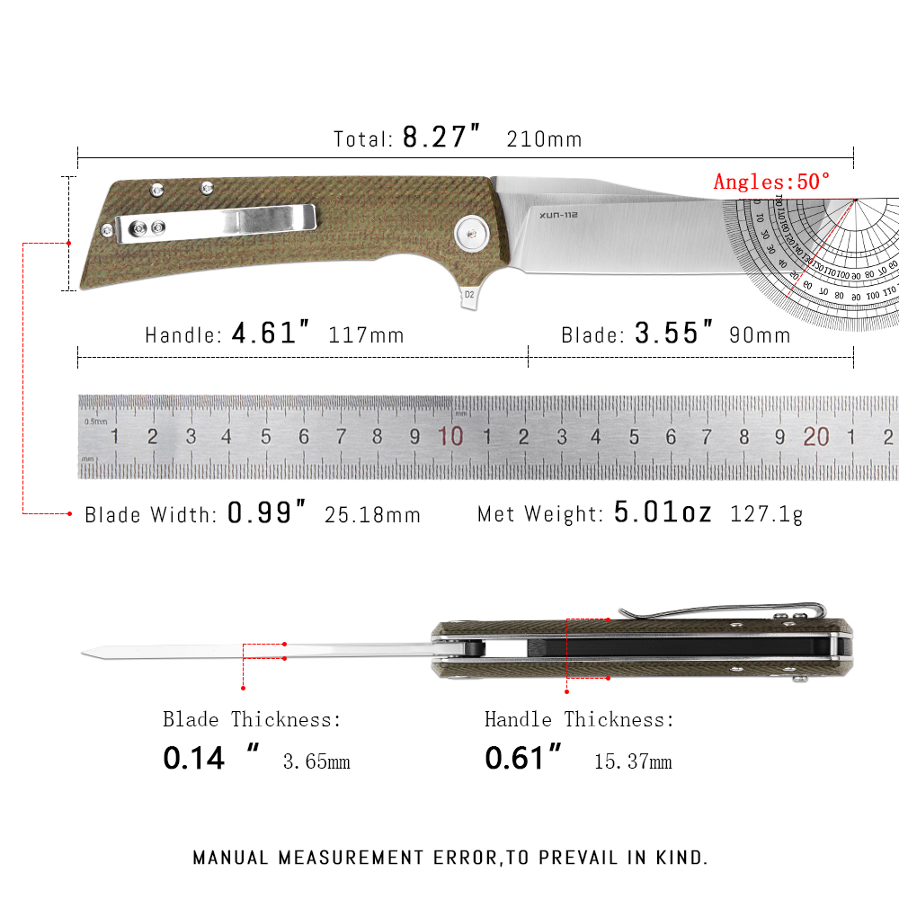 Shooziz XUN112 EDC Folding Kni - مراجعة Edc Carry Clip وسعره
