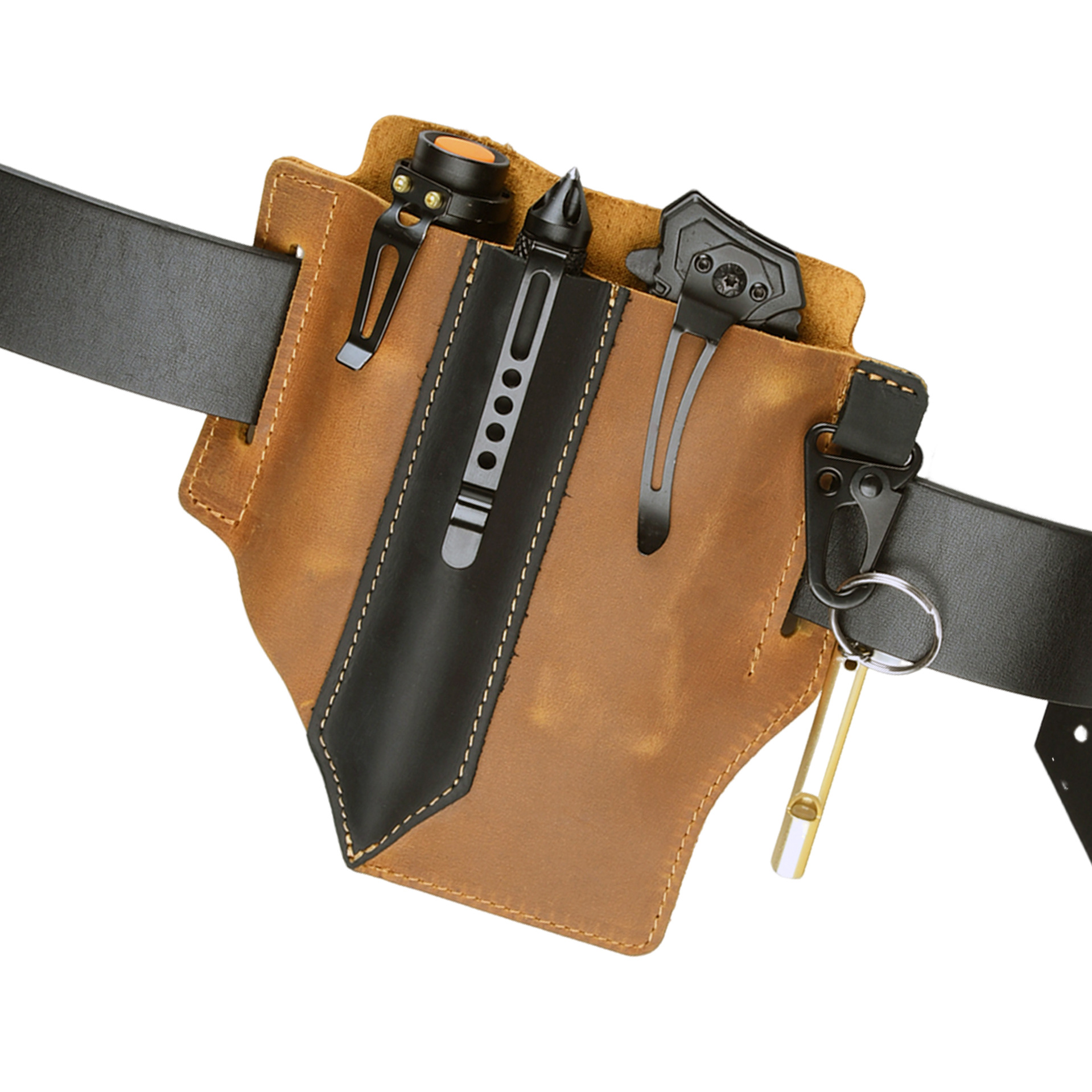 Men Travel Tactical Waist Bag  - مراجعة Leather Edc. Carry Pouch وسعره