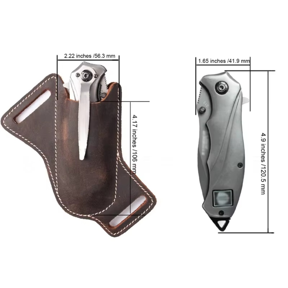 Premium Rugged Leather Knife S - مراجعة Edc Carry Clip وسعره