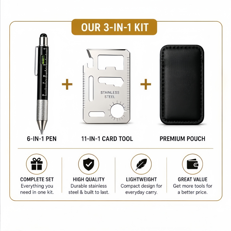 Men Gifts 6-in-1 Multitool Pen - مراجعة Edc Carry Pen وسعره