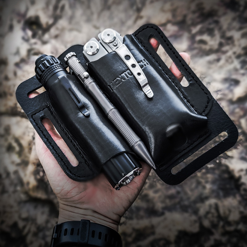 1PC. Leather EDC Pouch for Fla - مراجعة Leather Edc. Carry Pouch وسعره