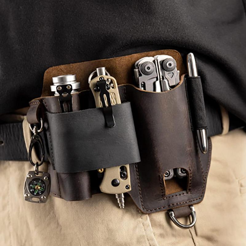 Men Leather EDCs Organizer She - مراجعة Edc Carry Pen وسعره