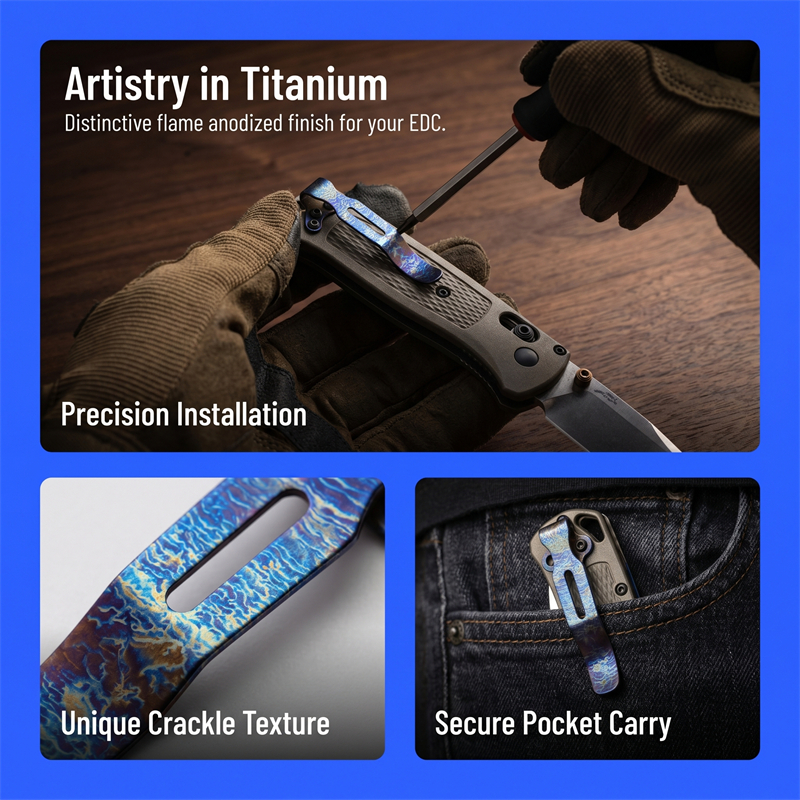 Titanium alloy folding knife p - مراجعة Edc Carry Clip وسعره