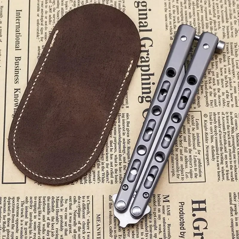 Leather small knife cover carr - مراجعة Edc Pocket Carry Fixed Blade وسعره