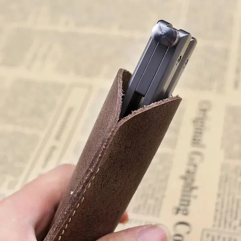 Leather small knife cover carr - مراجعة Edc Pocket Carry Fixed Blade وسعره