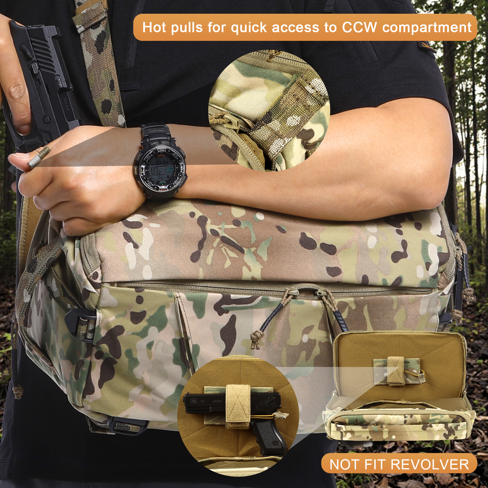 VOTAGOO 13L Tactical Sling Bag - مراجعة Edc Concealed Carry Backpack وسعره