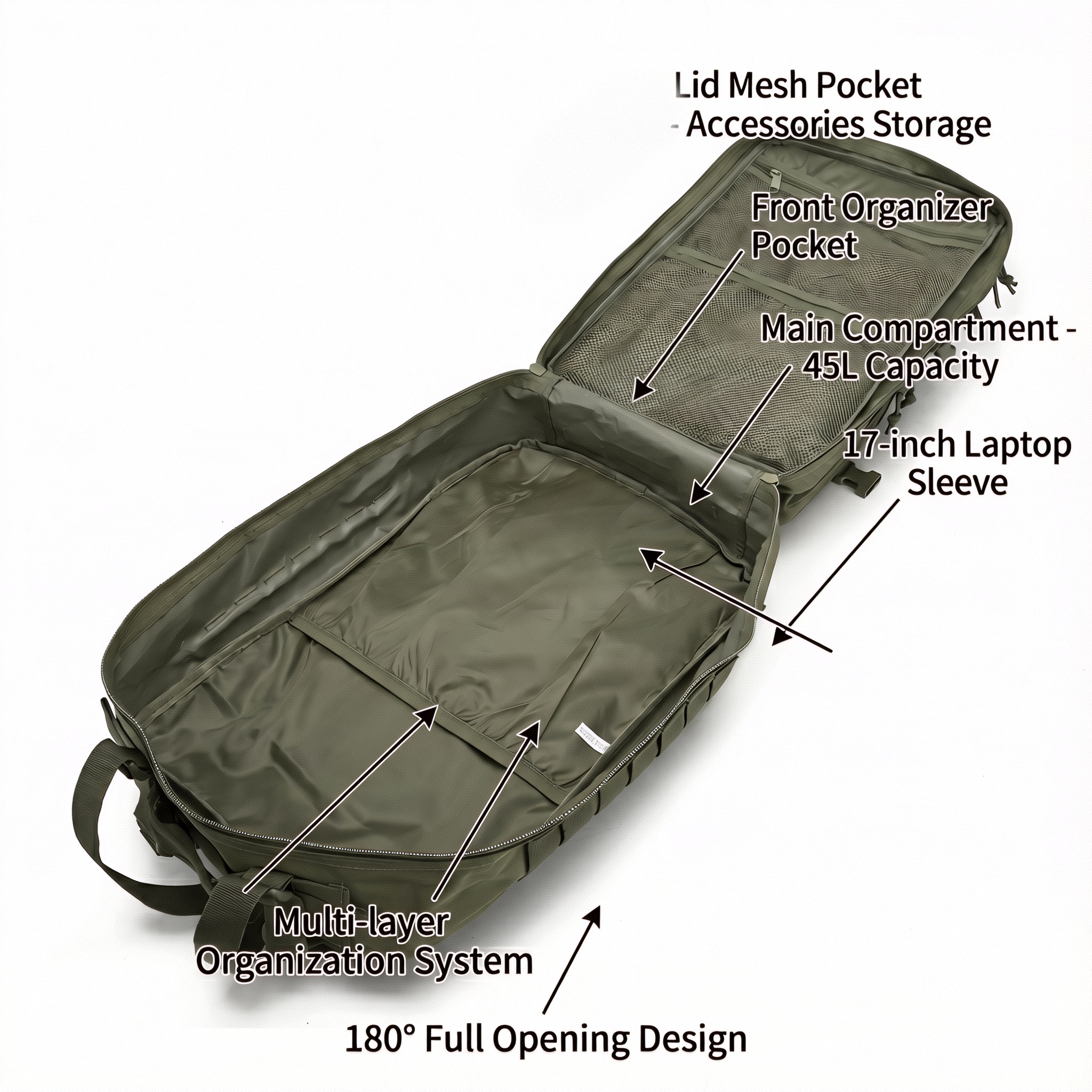 Men 45L Tactical Backpack Moll - مراجعة Edc Everyday Carry Bag وسعره