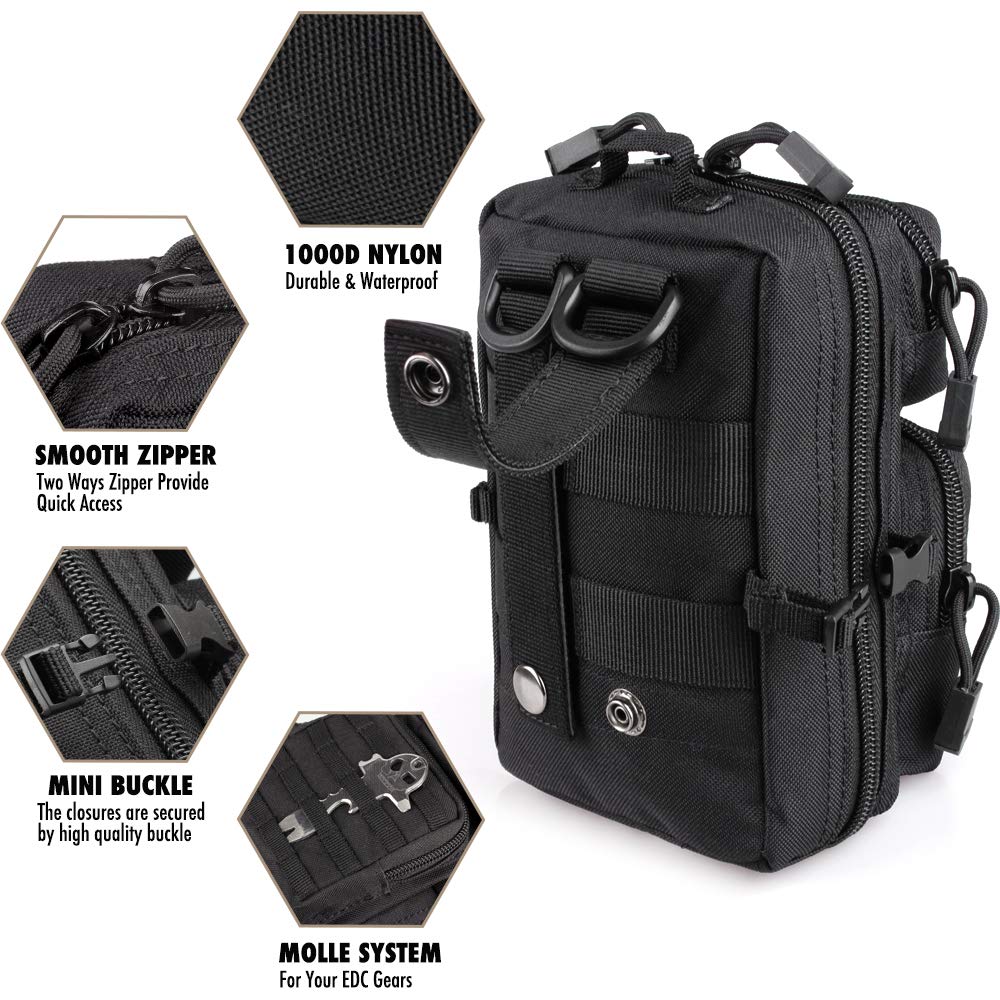 Tactical MOLLE Utility Pouch M - مراجعة Appendix Carry Edc وسعره