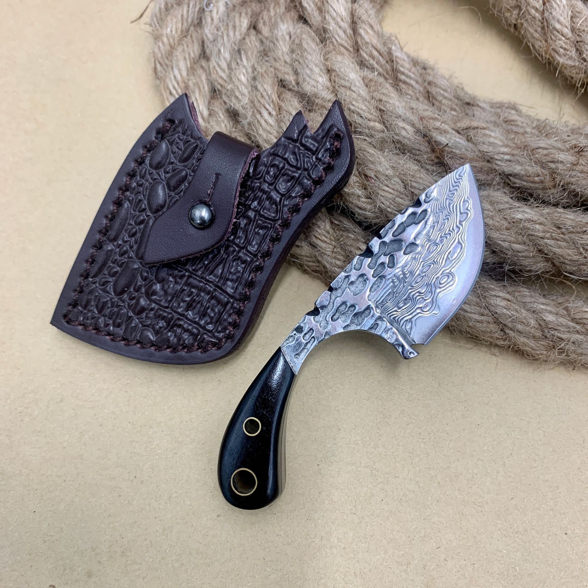 RHON 40MM Mini Full Tang Blade - مراجعة Edc Pocket Carry Fixed Blade وسعره