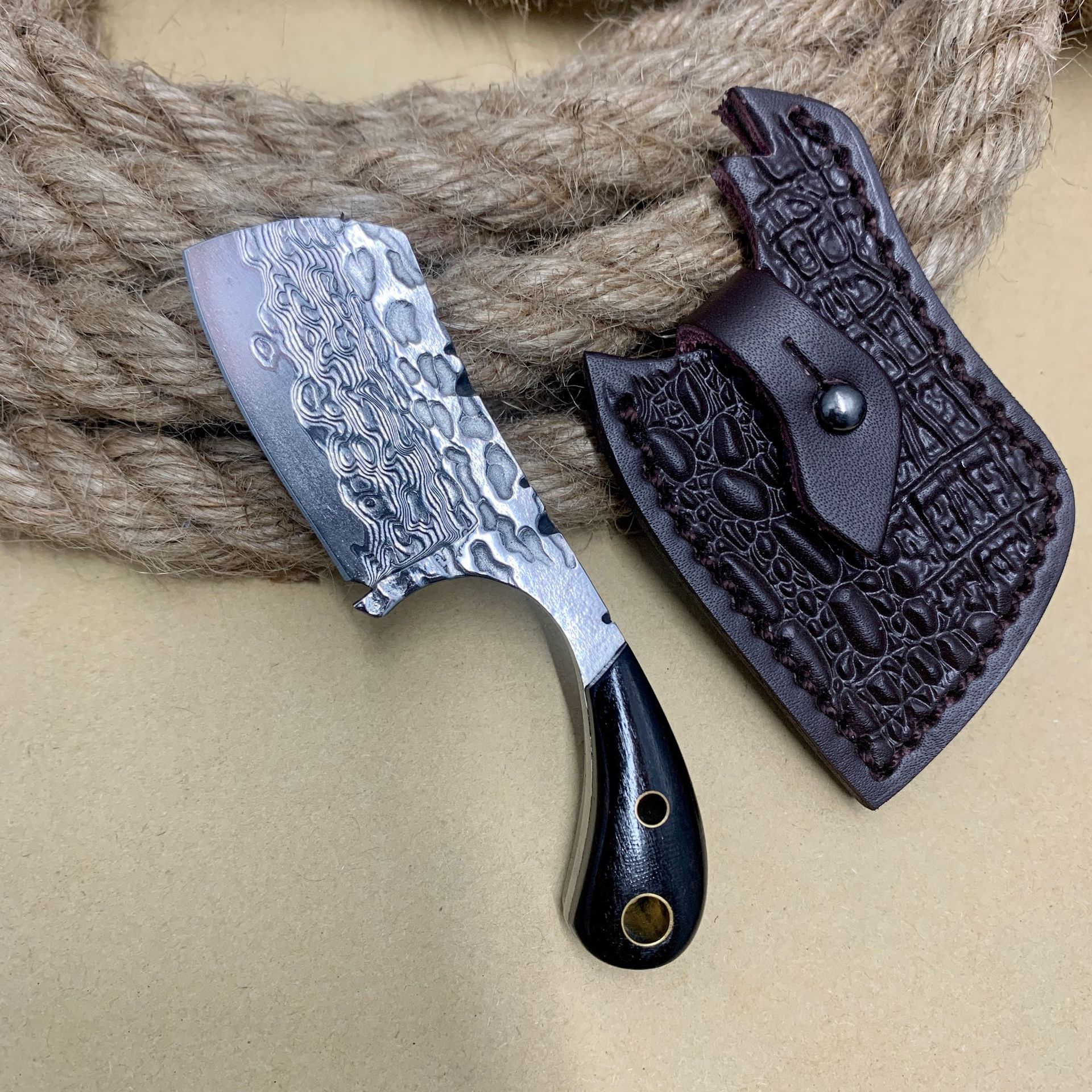 RHON 40MM Mini Full Tang Blade - مراجعة Edc Pocket Carry Fixed Blade وسعره