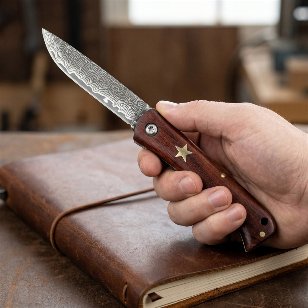 Compact Outdoor Survival Damas - مراجعة Edc Pocket Carry Fixed Blade وسعره